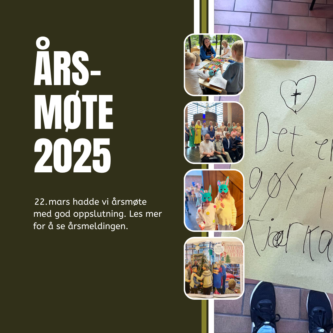 Bildet er en plakat med informasjon om årsmøtet for 2025.